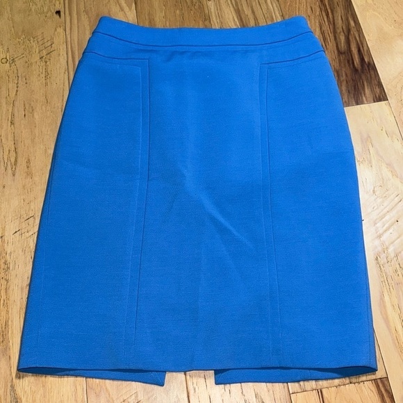 White House Black Market Sz 4 blue pencil skirt - Picture 1 of 5